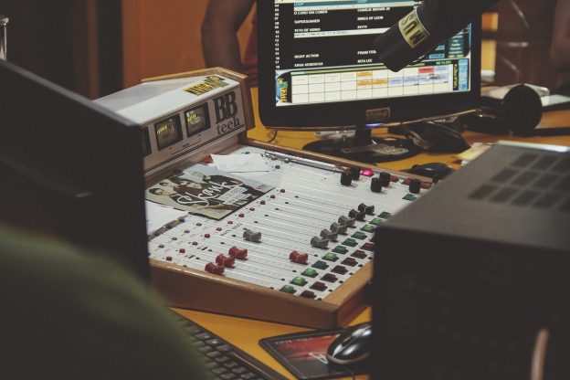 audio enginner's work desk